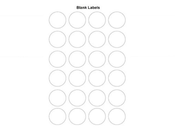 Quetschflaschen Bogen mit 24 Blanko-Etiketten