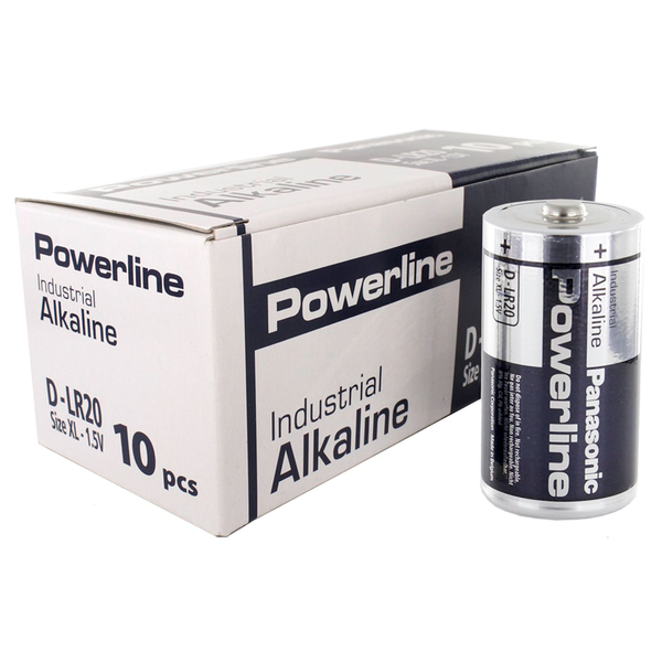 Batterien Panasonic Powerline LR20 (D) 1.5 V (10 Stück)